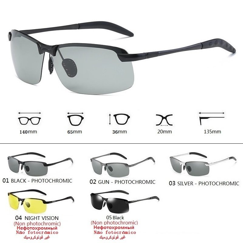Photochromic Sunglasses Men Polarized Driving Chameleon Glasses Male Change Color Sun Glasses Day Night Vision Driver's Eyewear 6 Photochromic Sunglasses Men Polarized Driving Chameleon Glasses Male Change Color Sun Glasses Day Night Vision Driver's Eyewear 6