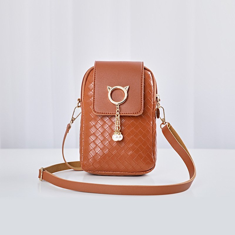 2021 Spring Summer Mini Cross-body Mobile Phone Shoulder Bag Woven Pearl Tassel Cover-style Female Bag Shoulder Diagonal Bag 6 2021 Spring Summer Mini Cross-body Mobile Phone Shoulder Bag Woven Pearl Tassel Cover-style Female Bag Shoulder Diagonal Bag 6
